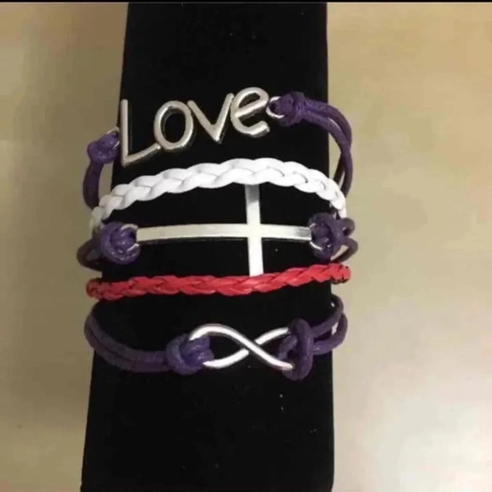 3/$15 ** Love cross infinity multi strand bracelet